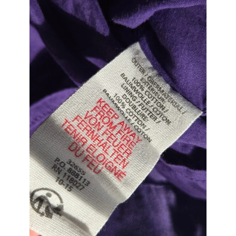 Mini Boden Girls Purple Corduroy Mallard Duck Sequin Applique Jumper Dress 4-5yr